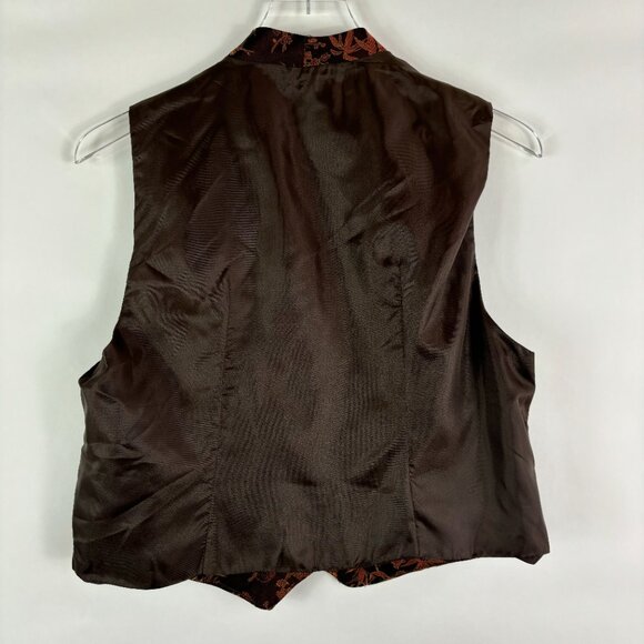 Vintage Brown Floral Vest - Picture 9 of 10